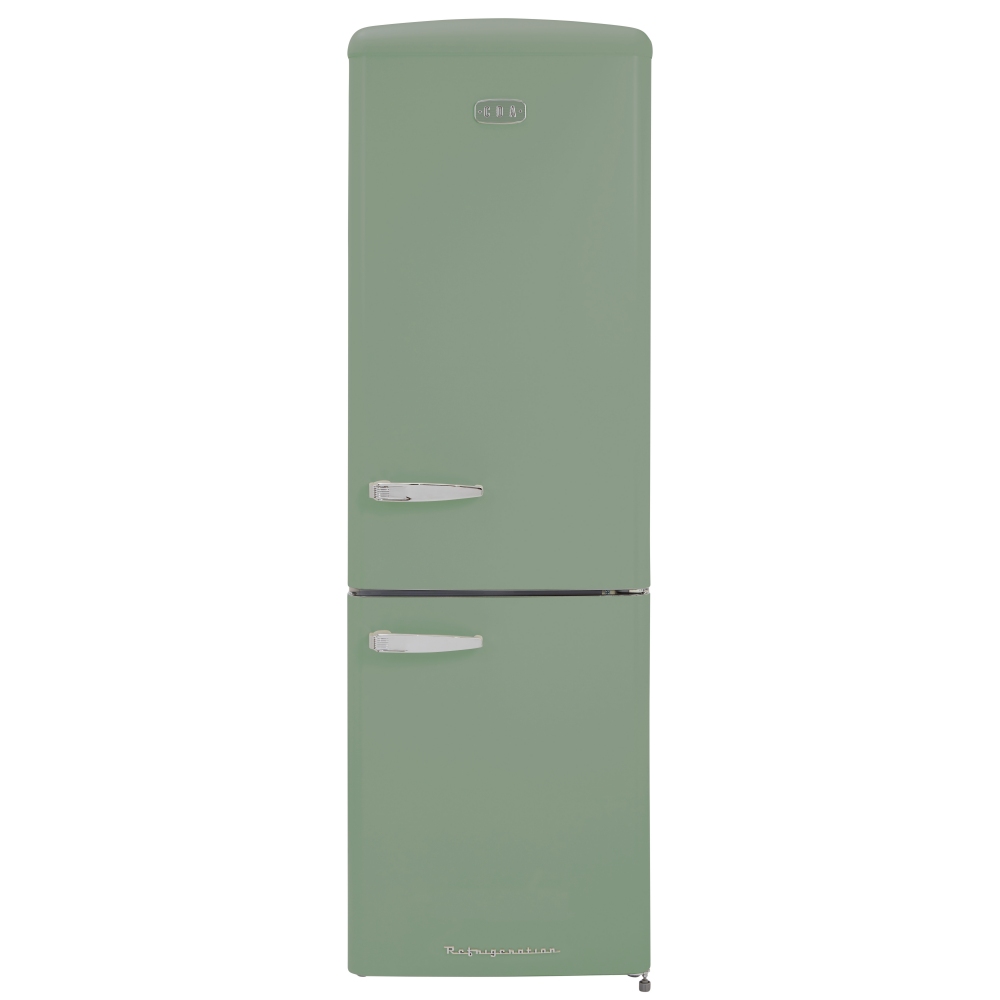 floowページ CDA FLORENCE MEADOW 60cm Retro Frost Free Fridge Freezer - GREEN