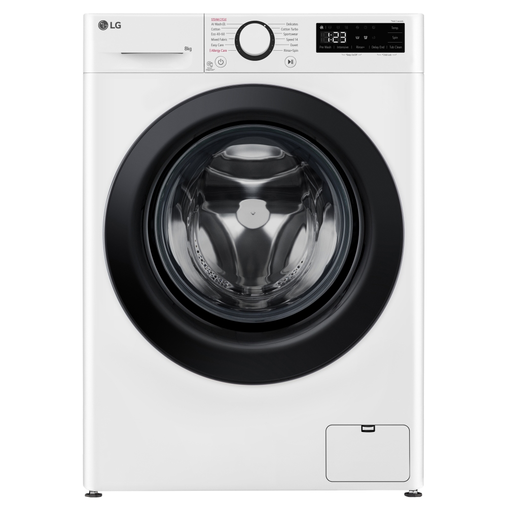 LG F2Y508WBLN1 8kg TurboWash Steam Washing Machine - WHITE