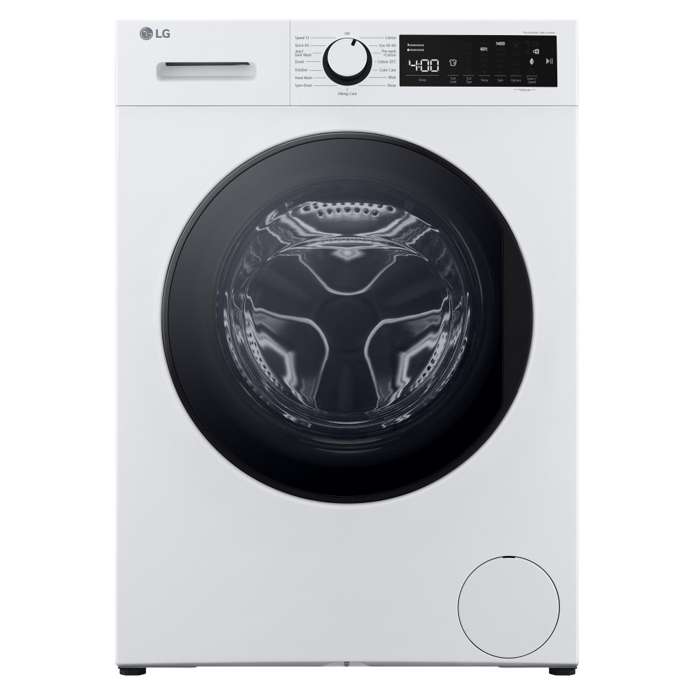 LG F4T209WSE 9kg Steam Washing Machine - WHITE