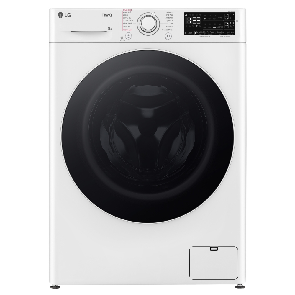LG F4Y509WWLA1 9kg Autodose Steam Washing Machine - WHITE