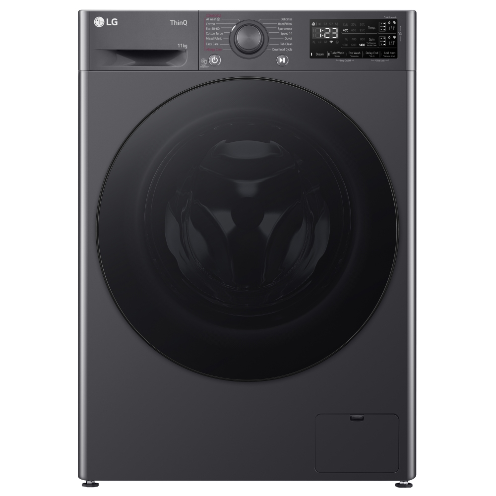 LG F4Y511GBLA1 11kg Autodose Steam Washing Machine - SLATE GREY