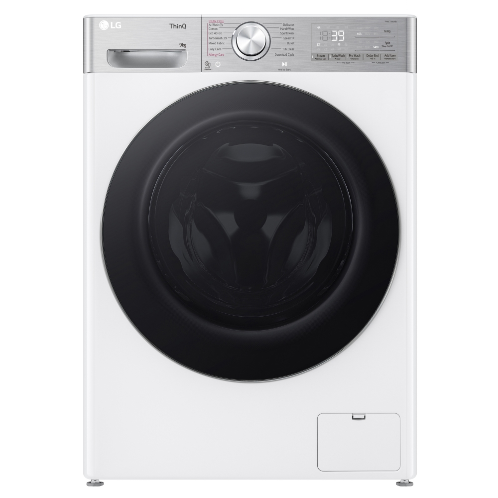 LG F4Y909WCTN4 9kg TurboWash Steam Washing Machine - WHITE