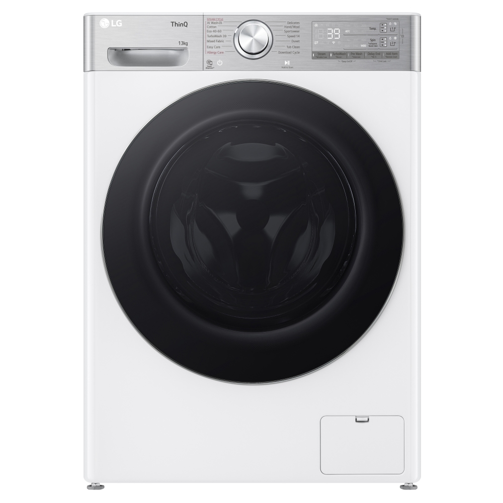 LG F4Y913WCTA1 13kg Autodose Steam Washing Machine - WHITE