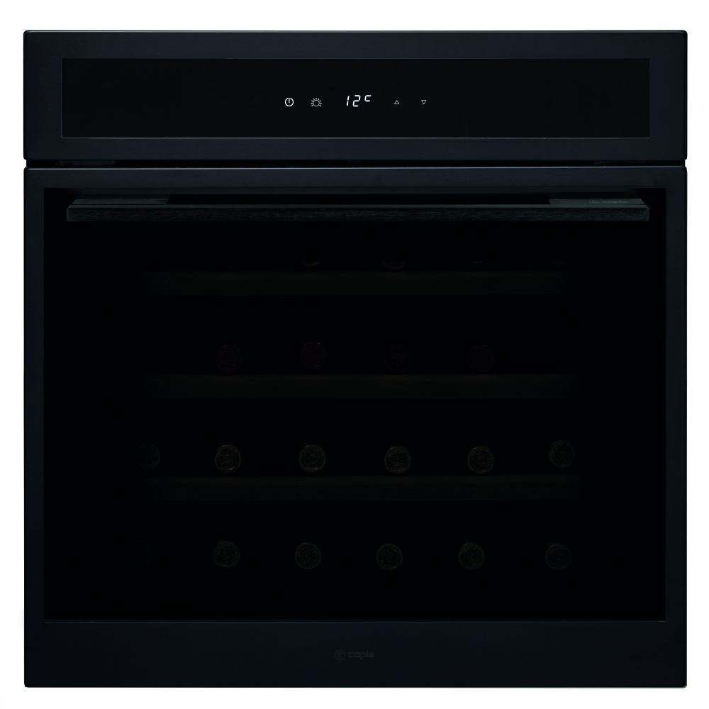 Caple WC6100BS 60cm Integrated In Column Wine Cooler - BLACK STEEL