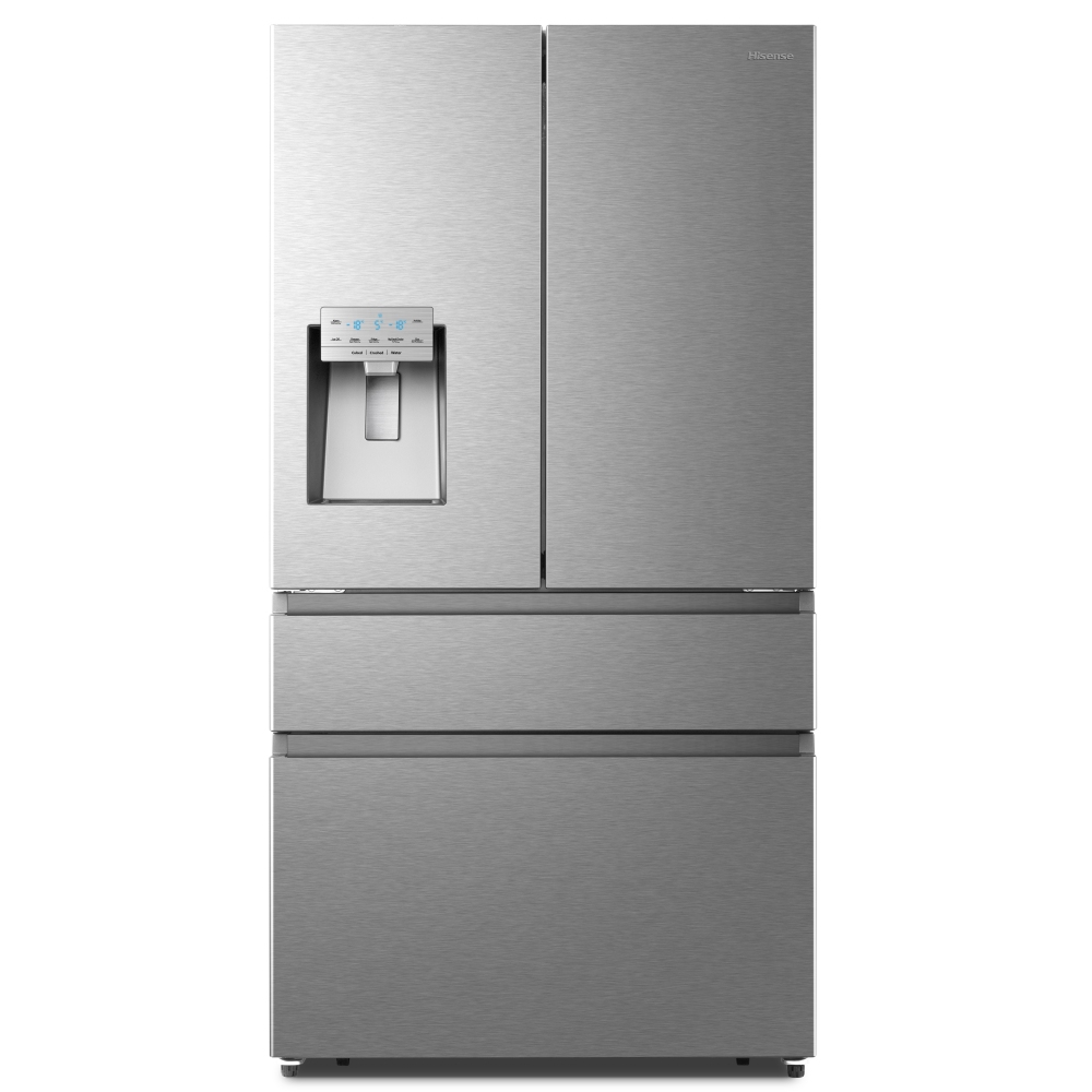 Hisense RF728N4SASE French Style Fridge Freezer With Ice & Water Non Plumbed – STAINLESS STEEL