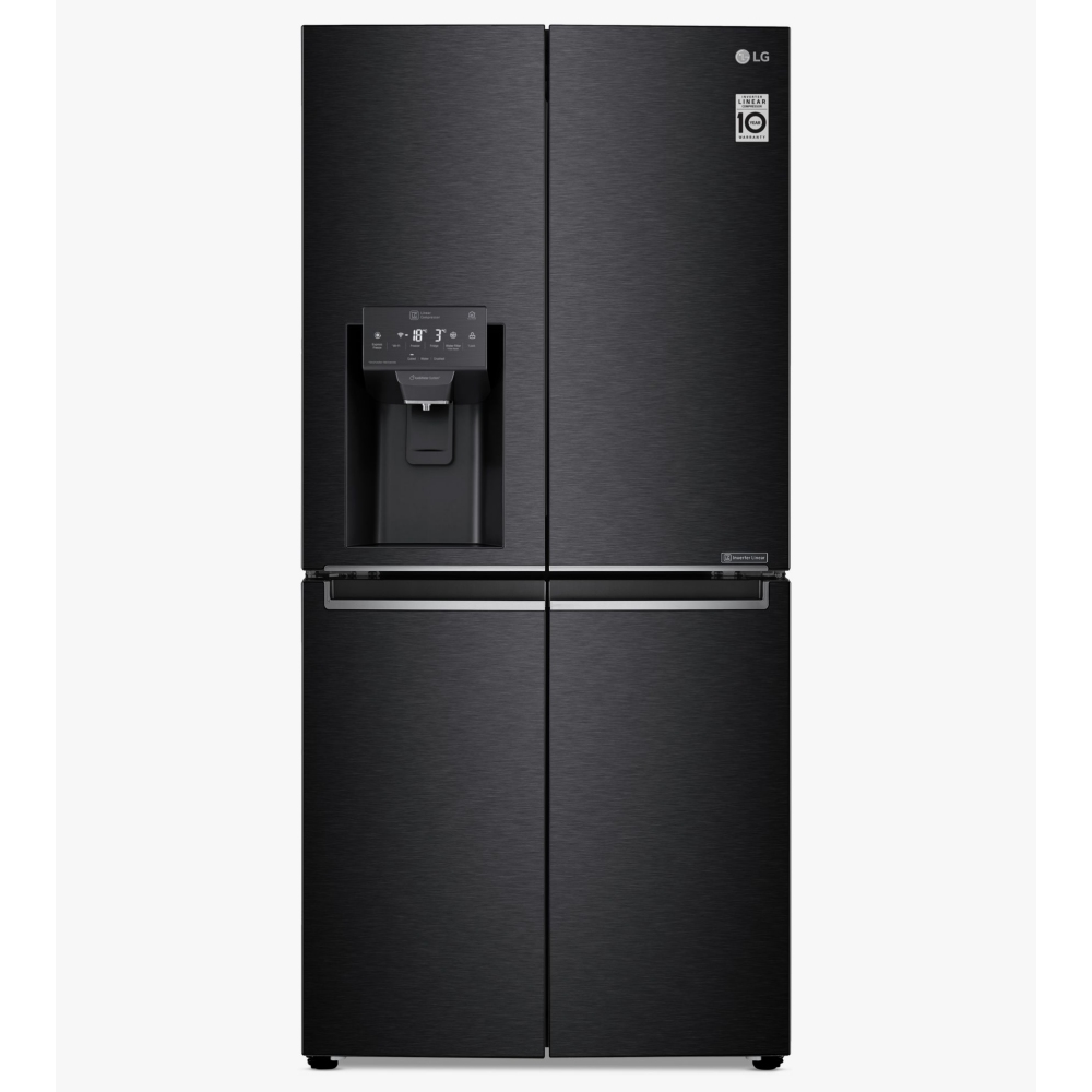 LG GML844MC7E Slim French Style Fridge Freezer With Ice & Water - BLACK STEEL