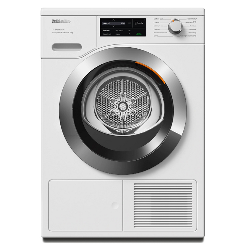 Miele TEL785WP 9kg Heat Pump Condenser Tumble Dryer - WHITE