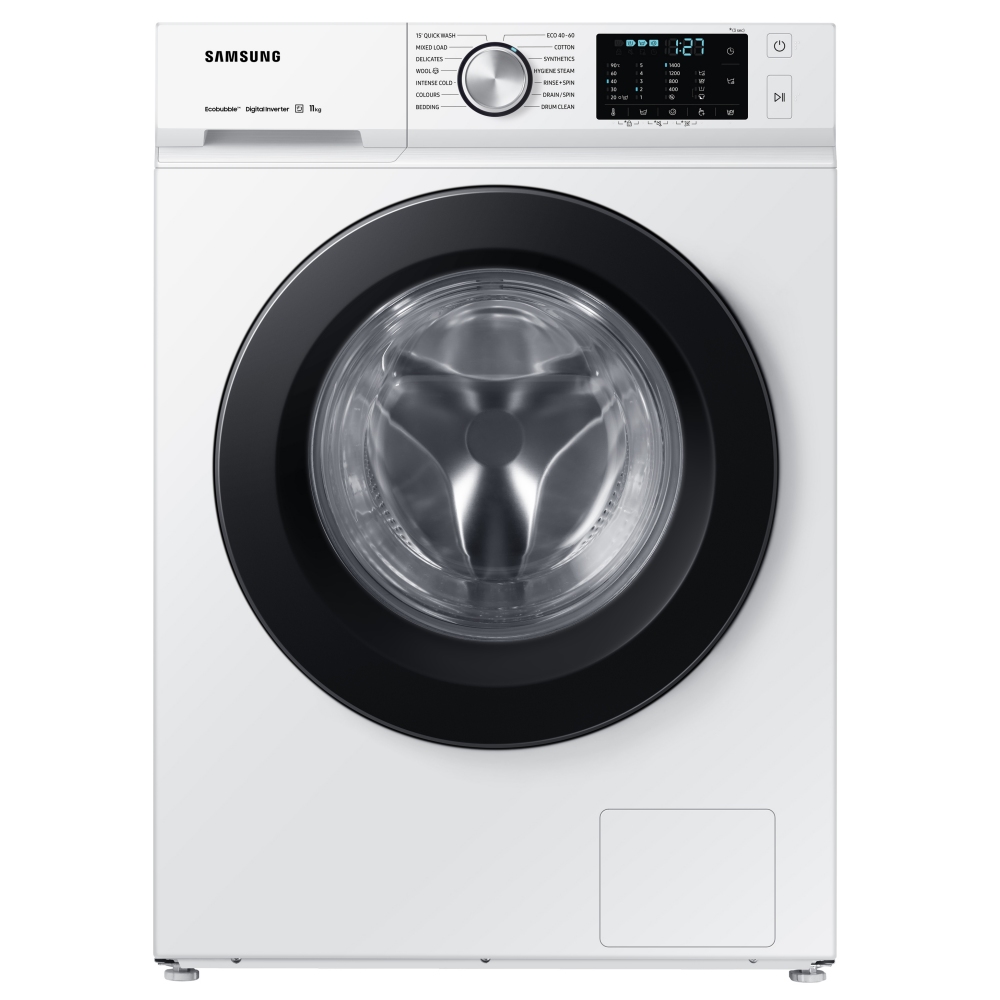 Samsung WW11BBA046AWEU 11kg Ecobubble Steam Washing Machine 1400rpm - WHITE