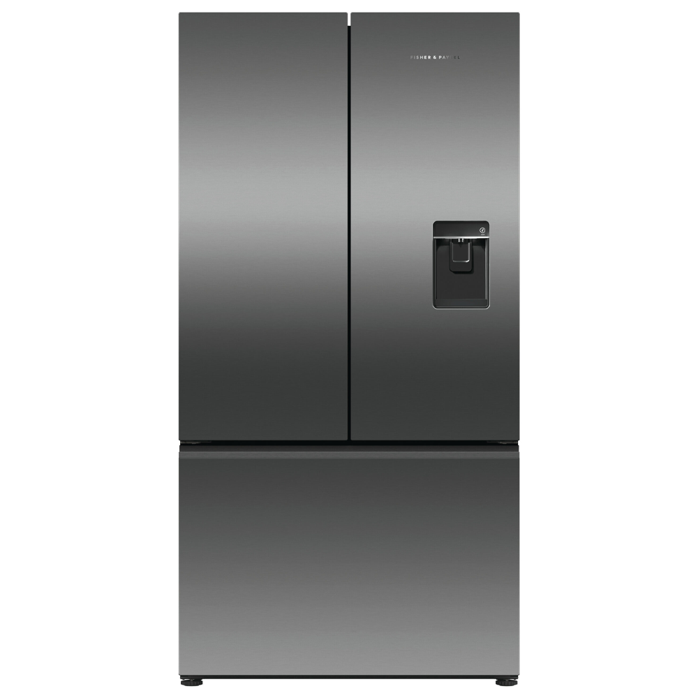 Fisher Paykel RF540ANUB6 Series 7 Handleless French Style Fridge Freezer With Ice & Water - BLACK STEEL
