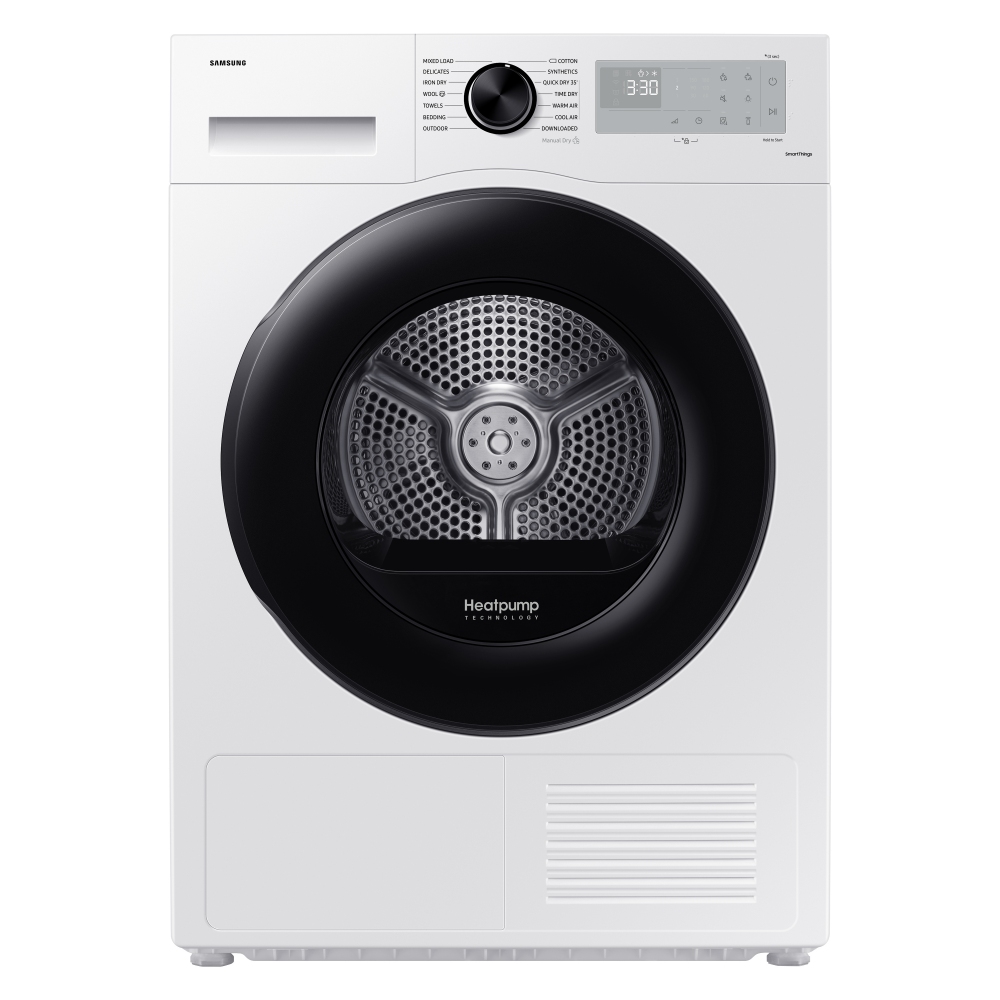 Samsung DV90CGC0A0AH 9kg Heat Pump Condenser Tumble Dryer - WHITE