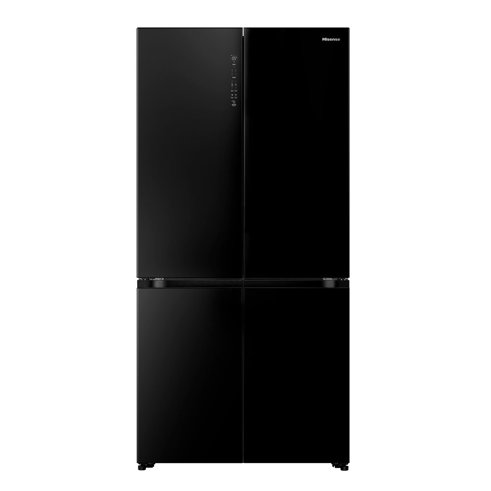 Hisense RQ768N4GBE KitchenFit Four Door American Style Fridge Freezer – BLACK