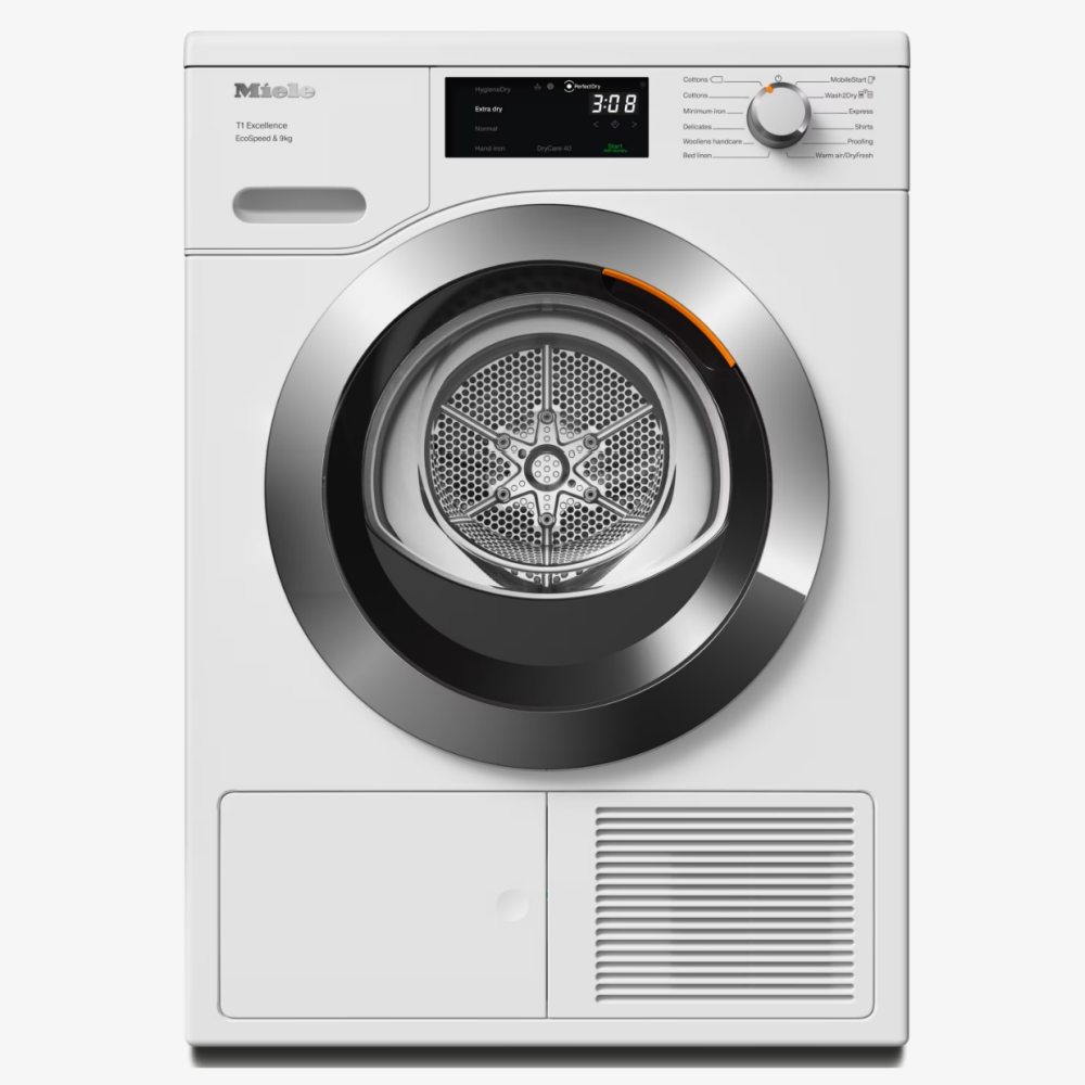 Miele TEH785WP 9kg Heat Pump Condenser Tumble Dryer - WHITE