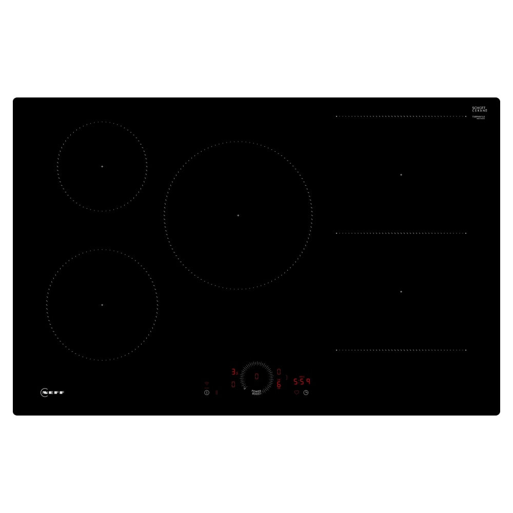 Neff T58PHW1L0 80cm N70 Flush Fit CombiZone Induction Hob - BLACK
