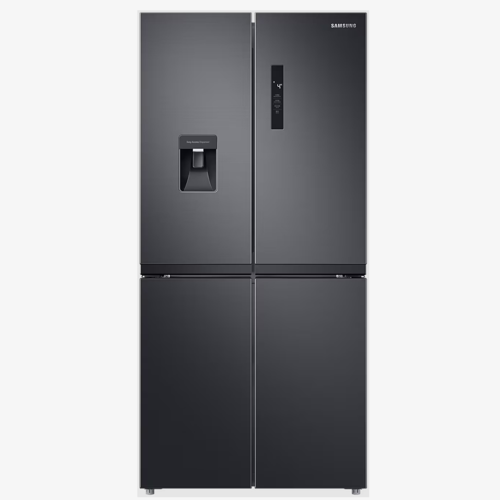 Samsung RF48A401EB4 4 Door American Fridge Freezer With Water Dispenser Non Plumbed - BLACK STEEL