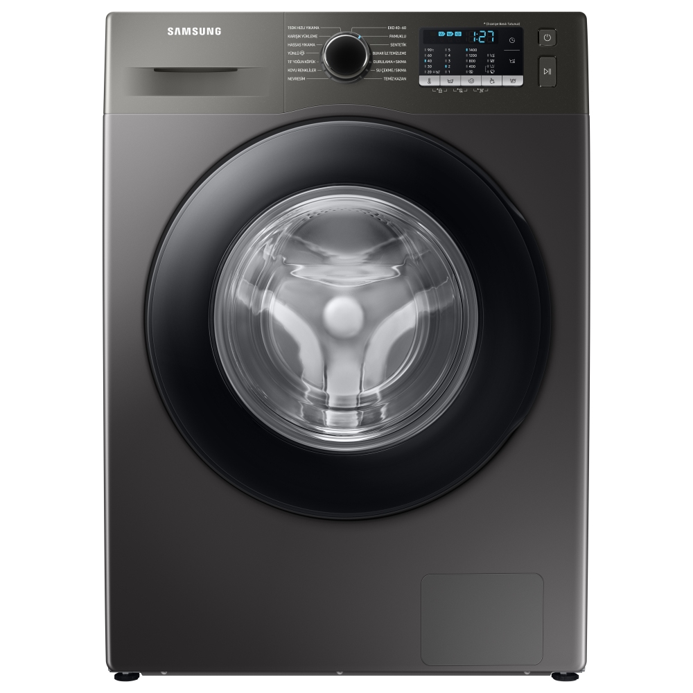 Samsung WW90TA046AX 9kg Ecobubble Steam Washing Machine 1400rpm - GRAPHITE