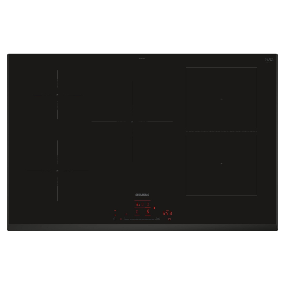 Siemens ED851HWB1E 80cm IQ-500 CombiZone Induction Hob - BLACK