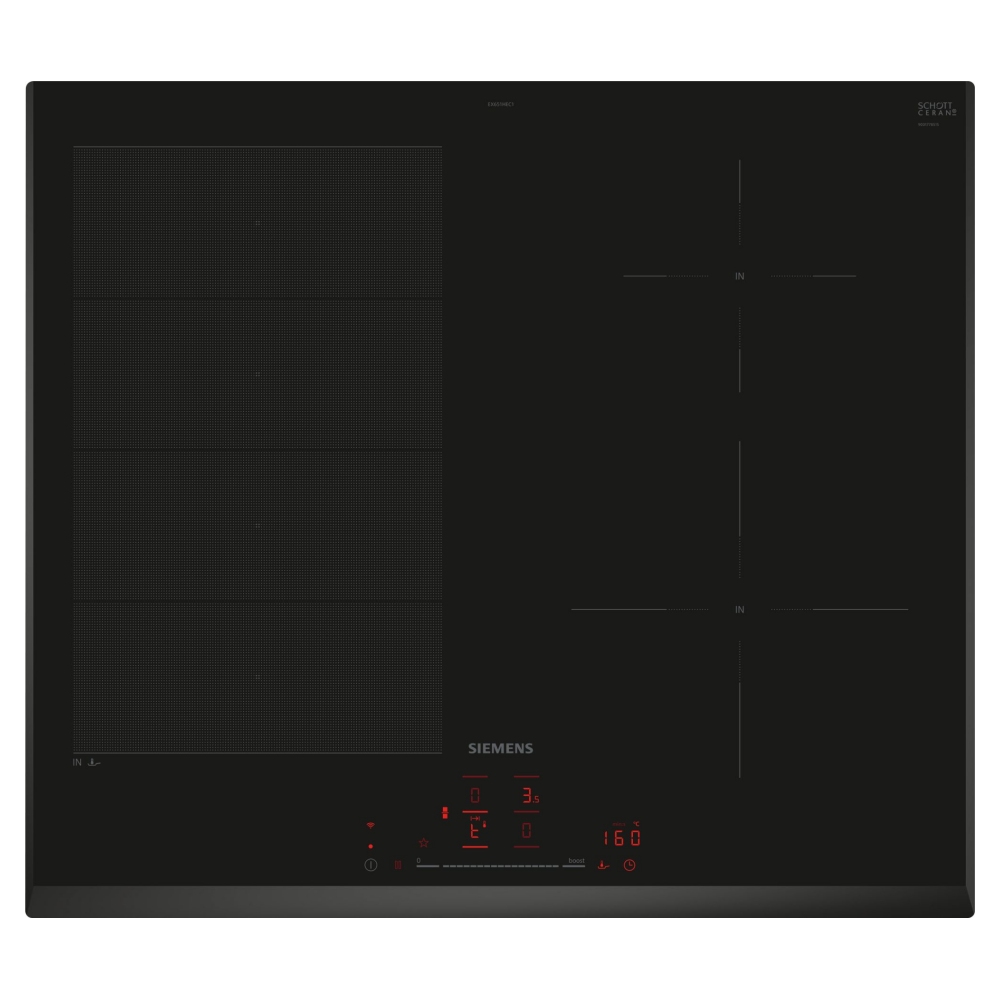 Siemens EX651HEC1E 60cm IQ-700 Flex Induction Hob - BLACK