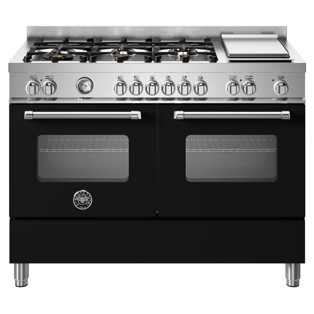 Bertazzoni MAS126G2ENET 120cm Master Series Dual Fuel Range Cooker - BLACK