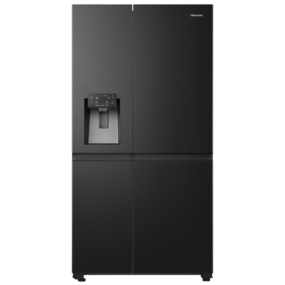 Hisense RS818N4IFE PureFlat Infinite American Style Fridge Freezer Ice & Water – BLACK STEEL