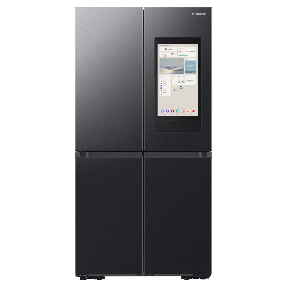 Samsung RF65DG9H0EB1EU French Style Family Hub AI Vision Inside Fridge Freezer With Ice & Water - BLACK STEEL