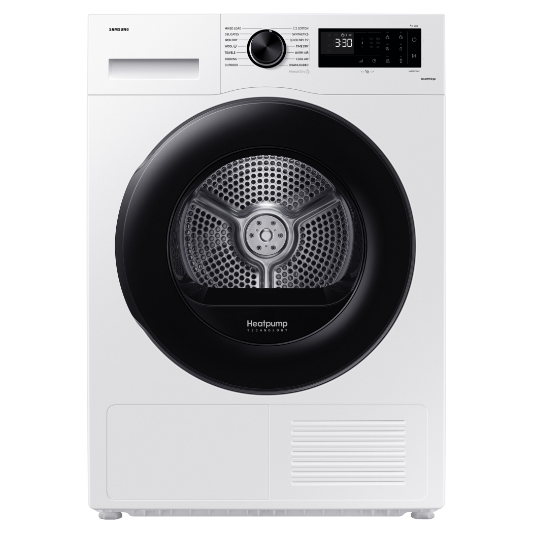 Samsung DV90CGC0A0AE 9kg Heat Pump Condenser Dryer in White A Rated