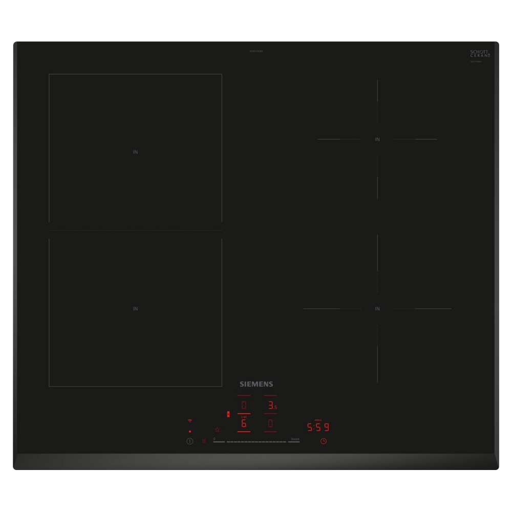Siemens ED651HSB1E 60cm IQ-500 CombiZone Induction Hob - BLACK