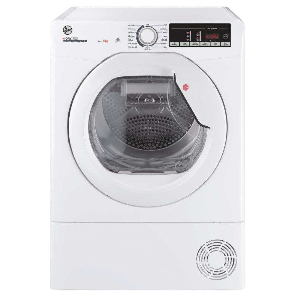 Hoover HLE H9A3TE 9kg Heat Pump Condenser Dryer – WHITE