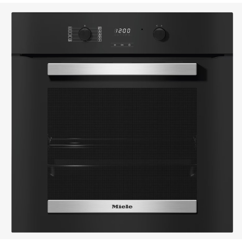 Miele H2455B ContourLine Built In Single Oven - BLACK