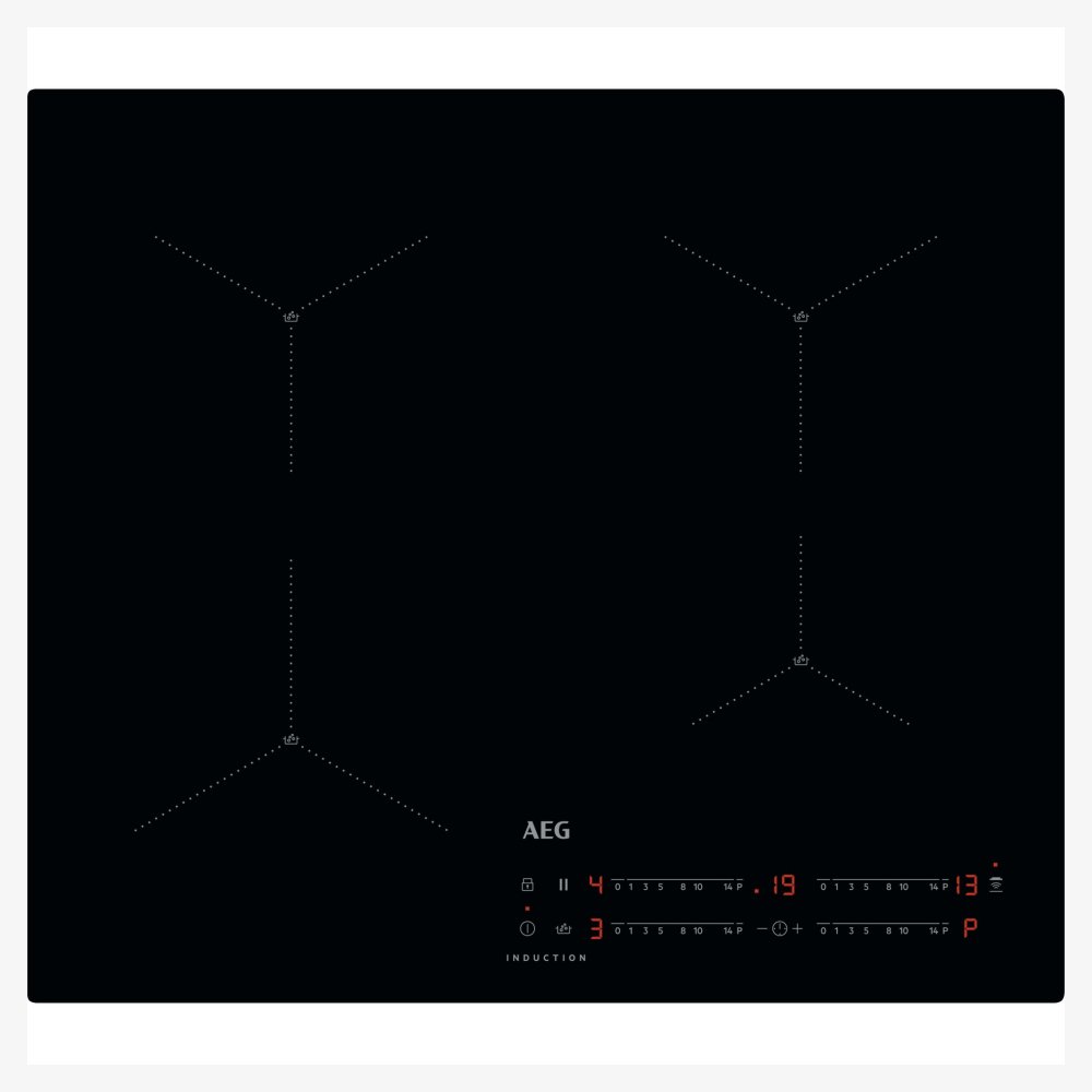 AEG IAX64411CB 60cm Series 7000 Frameless 4 Zone Hob2Hood Induction Hob – BLACK