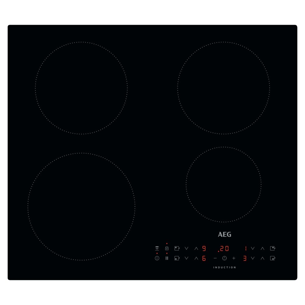 AEG IKX64301CB 60cm Series 3000 Frameless 4 Zone Hob2Hood Induction Hob – BLACK