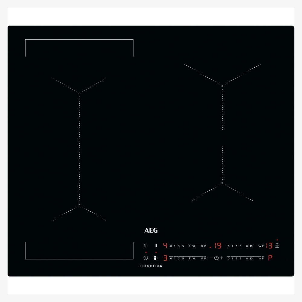 AEG IKX64441CB 60cm Series 6000 Frameless 4 Zone Hob2Hood Induction Hob – BLACK