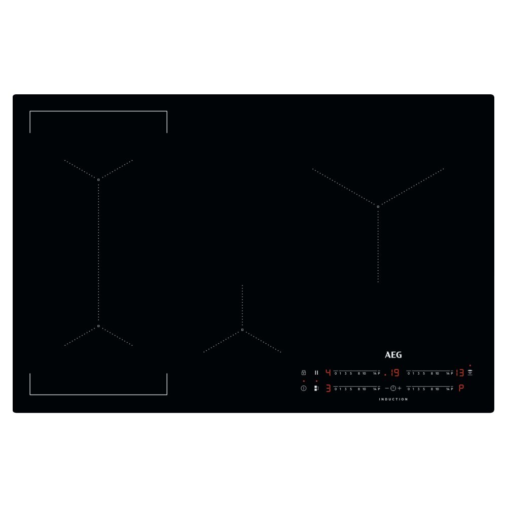 AEG IKX84443CB 78cm Series 6000 Frameless 4 Zone Hob2Hood Induction Hob – BLACK