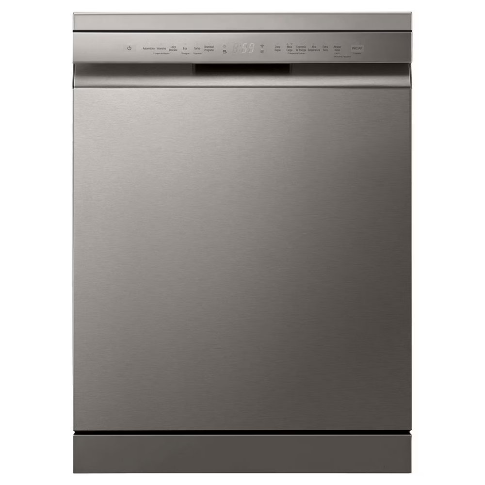 LG DF355FP 60cm QuadWash Freestanding Dishwasher – STAINLESS STEEL