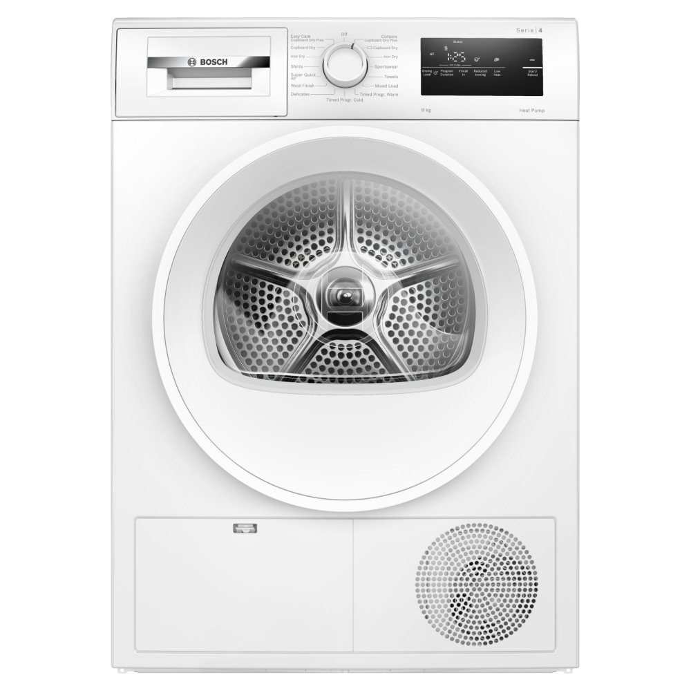 Bosch WTH85225GB 8kg Series 4 Heat Pump Condenser Dryer – WHITE