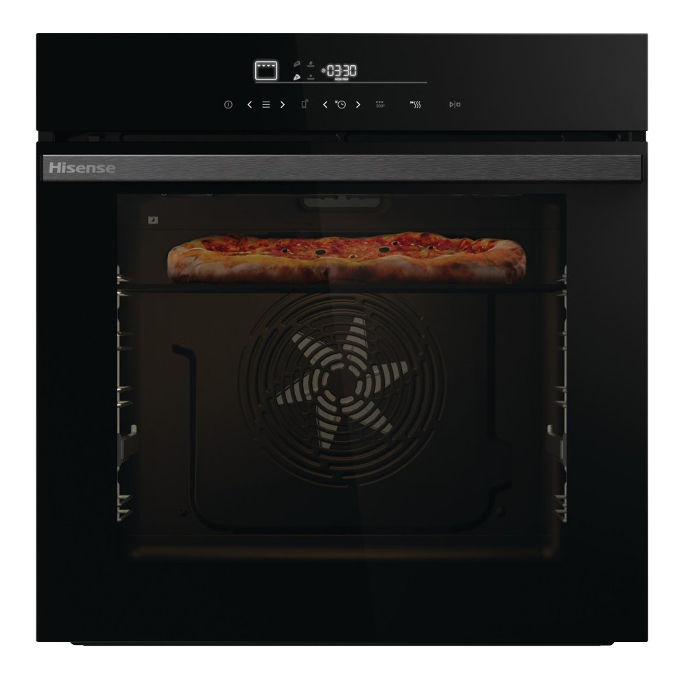Hisense HO66FAPIZZACHEF Hi6 BlackLine Pyrolytic Steam Add Single Oven – BLACK