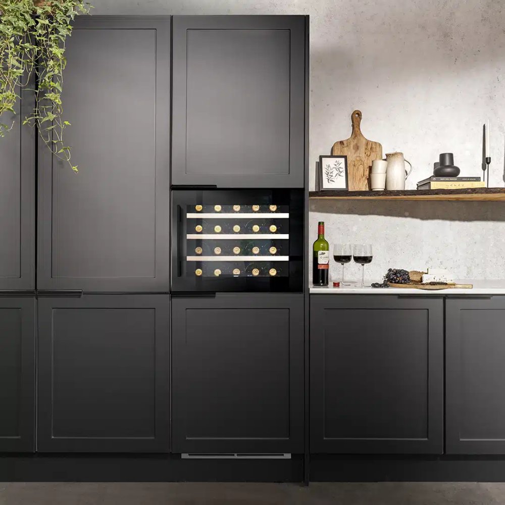 Caple WC6411BG 46cm Integrated In Column Wine Cooler - BLACK