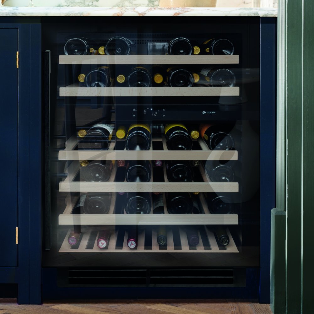 Caple WI6136BG 60cm Undercounter Dual Zone Wine Cooler - BLACK