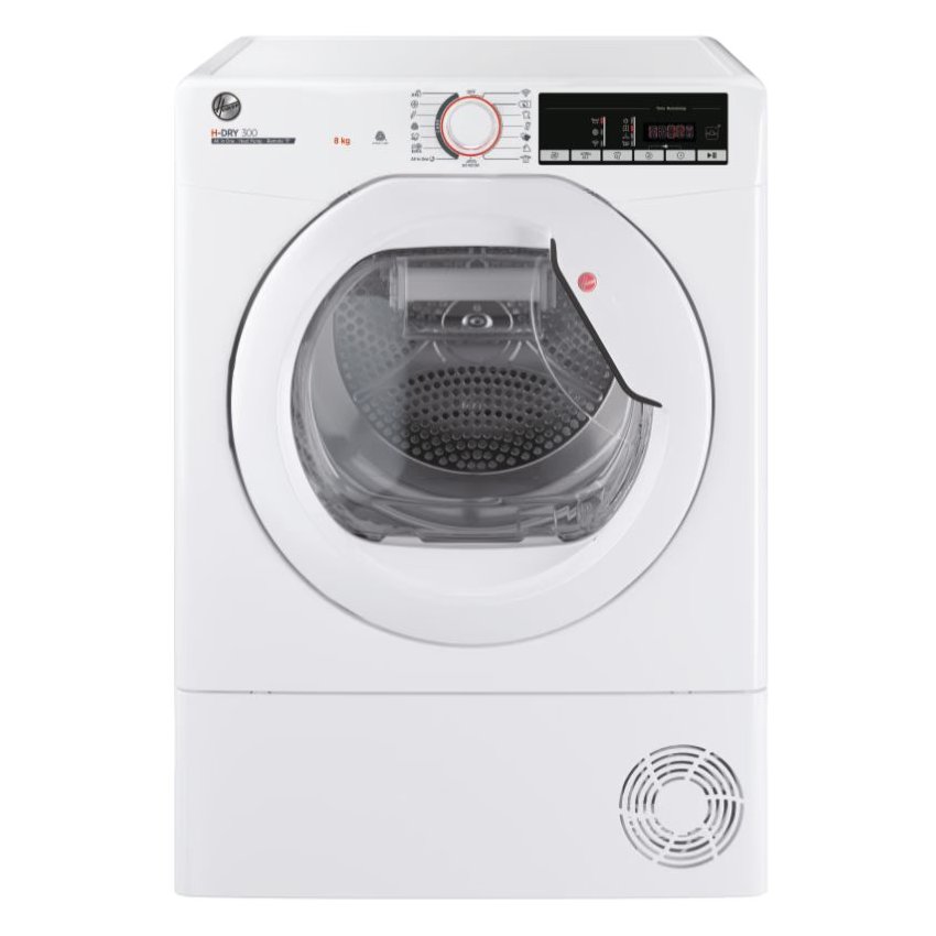 Hoover HLE H8A2TE-80 8kg H-DRY300 Heat Pump Condenser Dryer - WHITE
