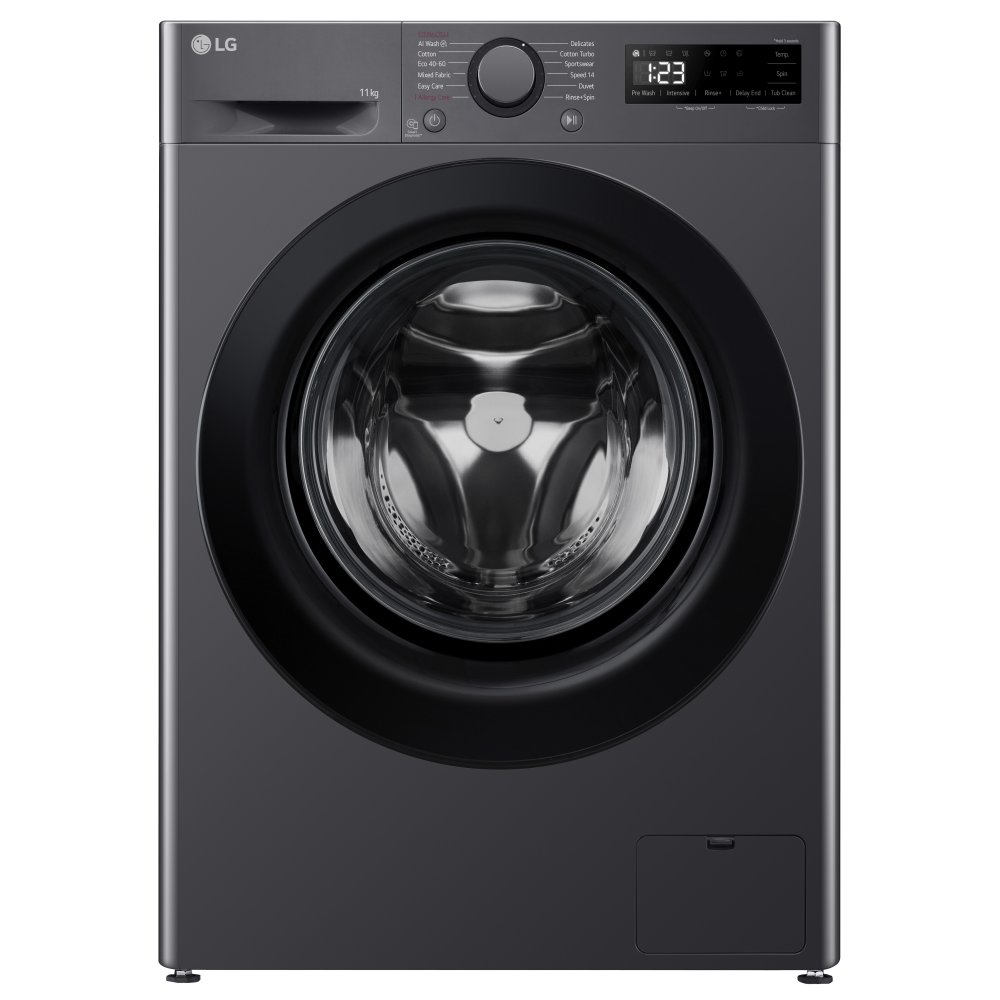 LG F4Y511GBLN1 11kg TurboWash Steam Washing Machine – SLATE GREY