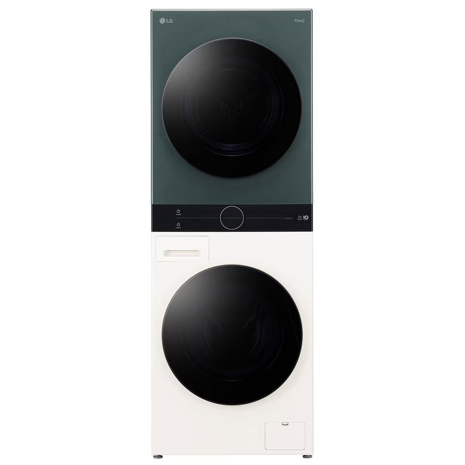 LG WT1210NBTN1 12kg/10kg WashTower TurboWash Washer Dryer – GREEN & BEIGE