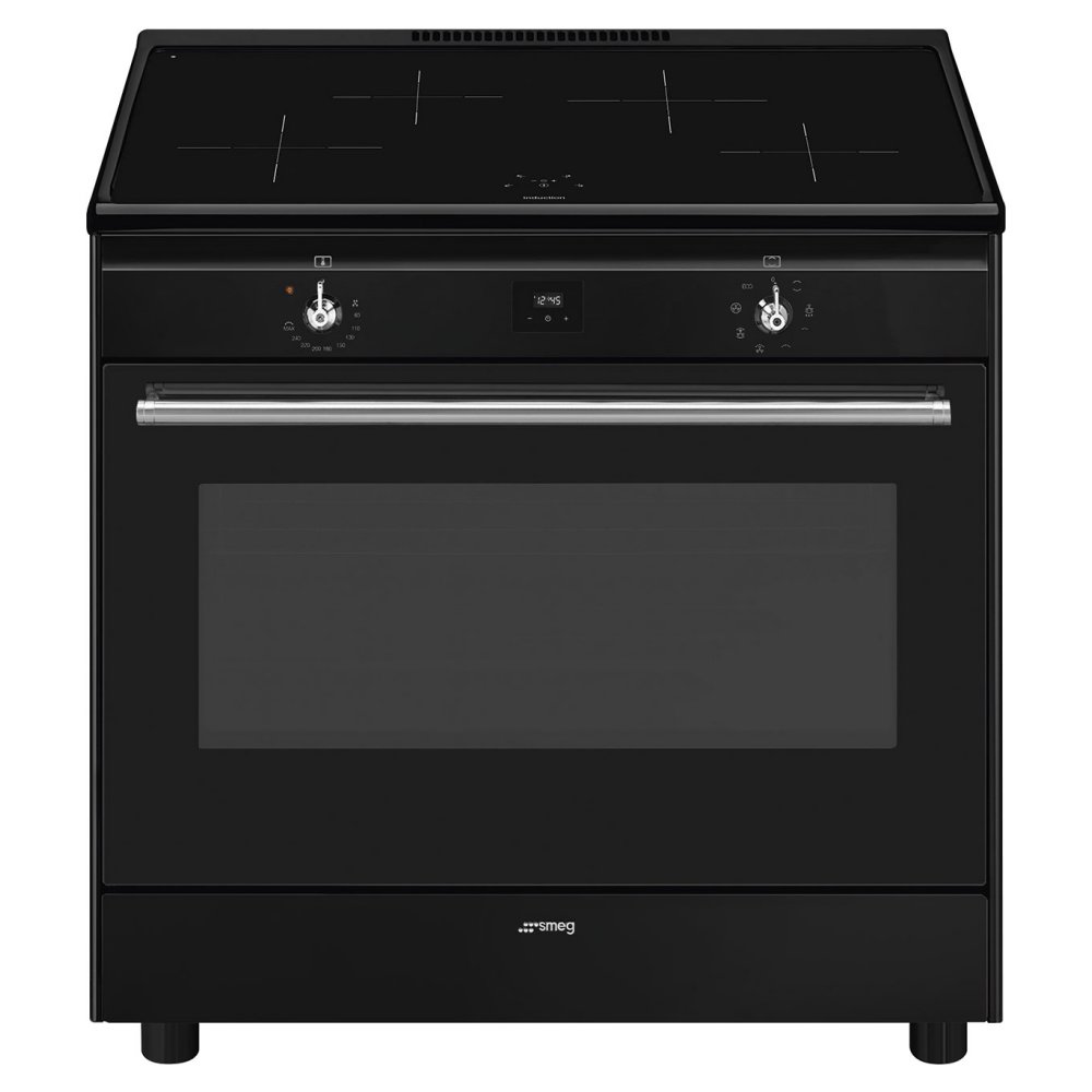 Smeg CX91IMBL 90cm Classic Single Cavity Induction Range Cooker – BLACK