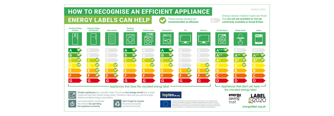 Energy rating labels explained infographic