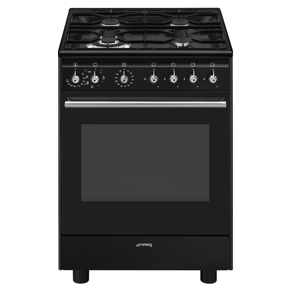 Smeg CX61GMBL 60cm Concert Freestanding Dual Fuel Cooker - BLACK