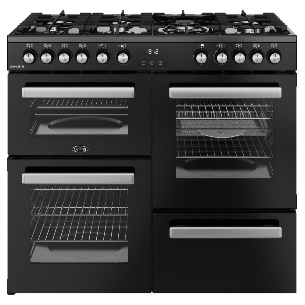 Belling BEL RCA COOKCENTRE 100DF BLK 11799 100cm Dual Fuel Range Cooker - BLACK