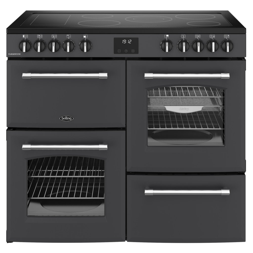 Belling BEL RCA FARMHOUSE 100E ANT 11825 100cm Ceramic Range Cooker – ANTHRACITE