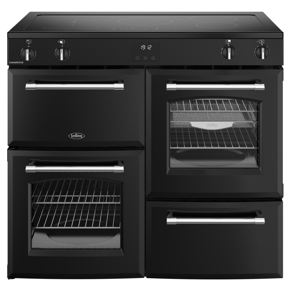 Belling BEL RCA FARMHOUSE 100EI BLK 11832 100cm Induction Range Cooker - BLACK