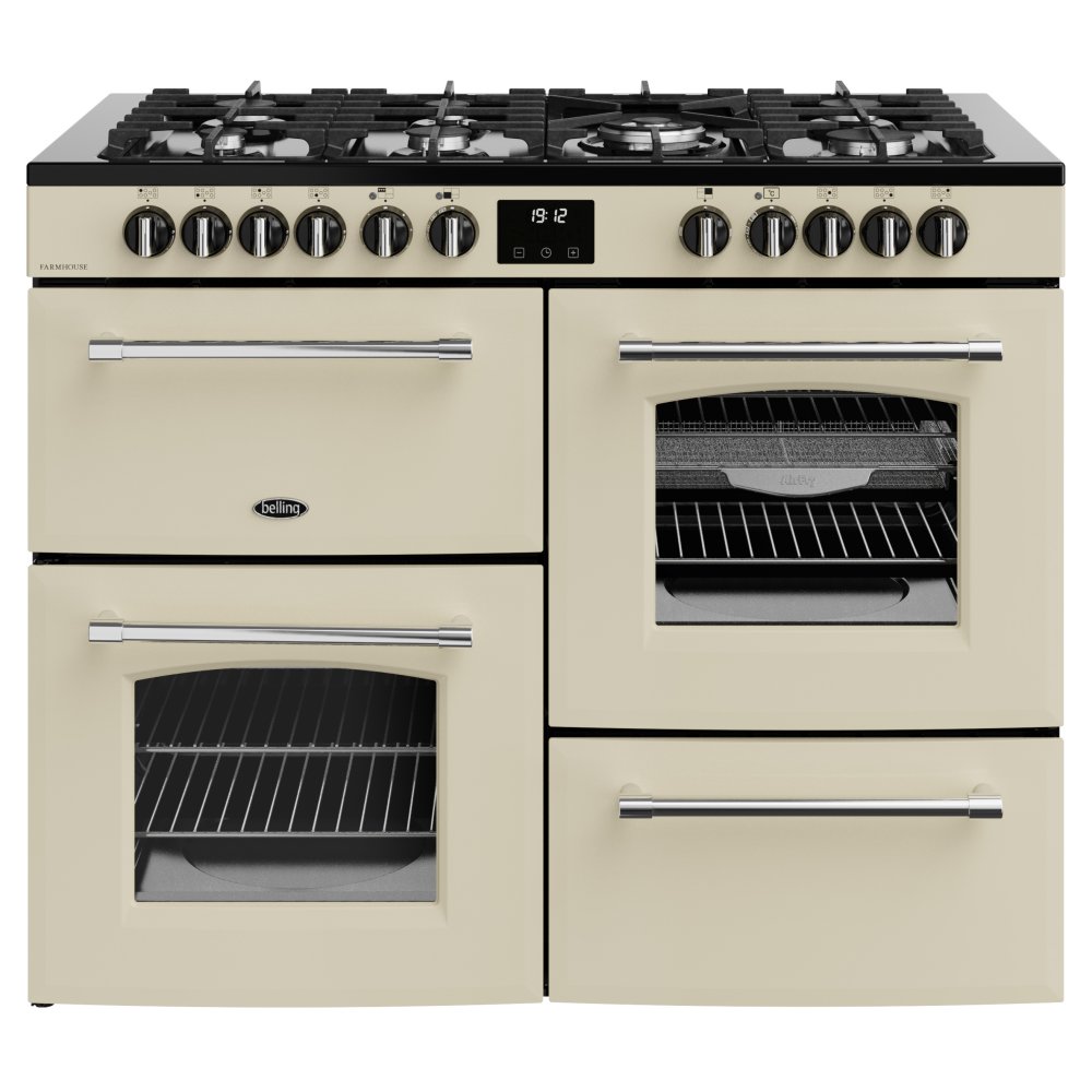 Belling BEL RCA FARMHOUSE 110DF CRM 11839 110cm Dual Fuel Range Cooker - CREAM