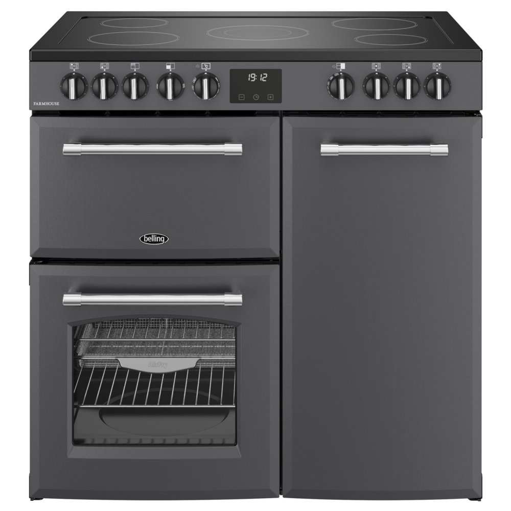 Belling BEL RCA FARMHOUSE 90E ANT 11816 90cm Ceramic Range Cooker - ANTHRACITE