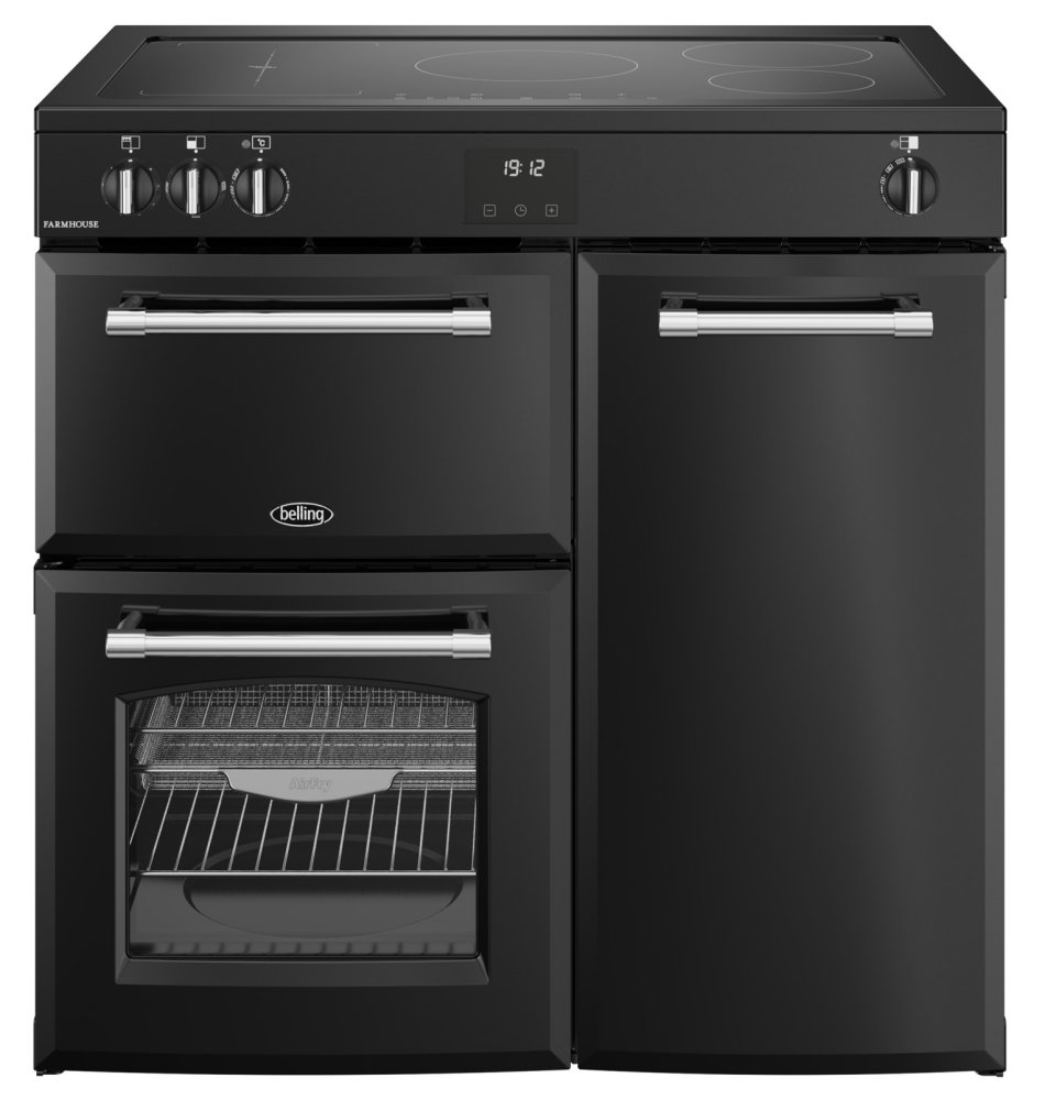 Belling BEL RCA FARMHOUSE 90EI BLK 11823 90cm Induction Range Cooker – BLACK
