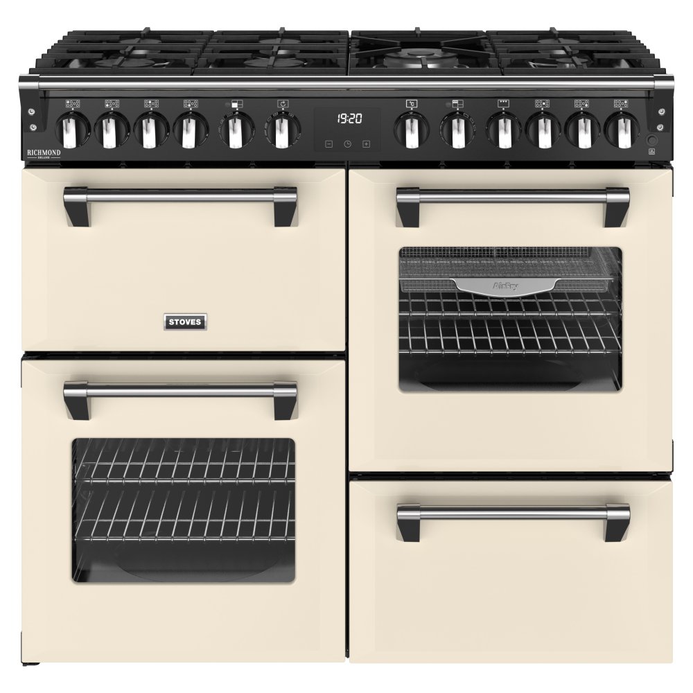 Stoves ST DX RCA RICH 100DF CRM 11872 Richmond DX 100cm Dual Fuel Range Cooker – CREAM